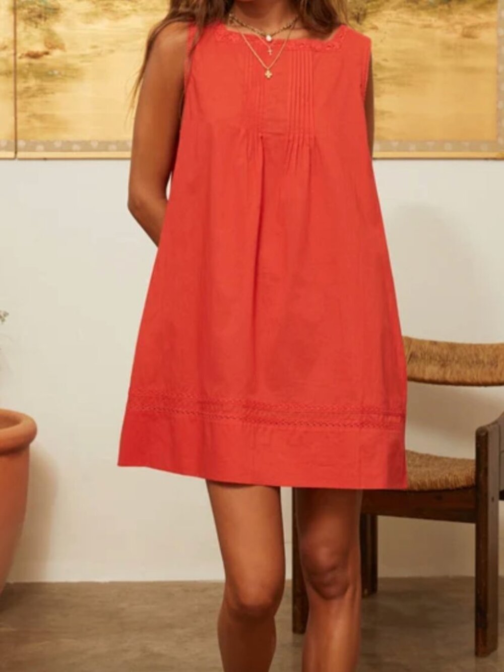 NWT Ciao Lucia Pavo Clay Cotton Dress - Small